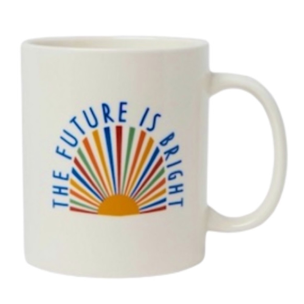 Target Room Essentials The Future is Bright Rainbow Sunrise Stoneware Mug